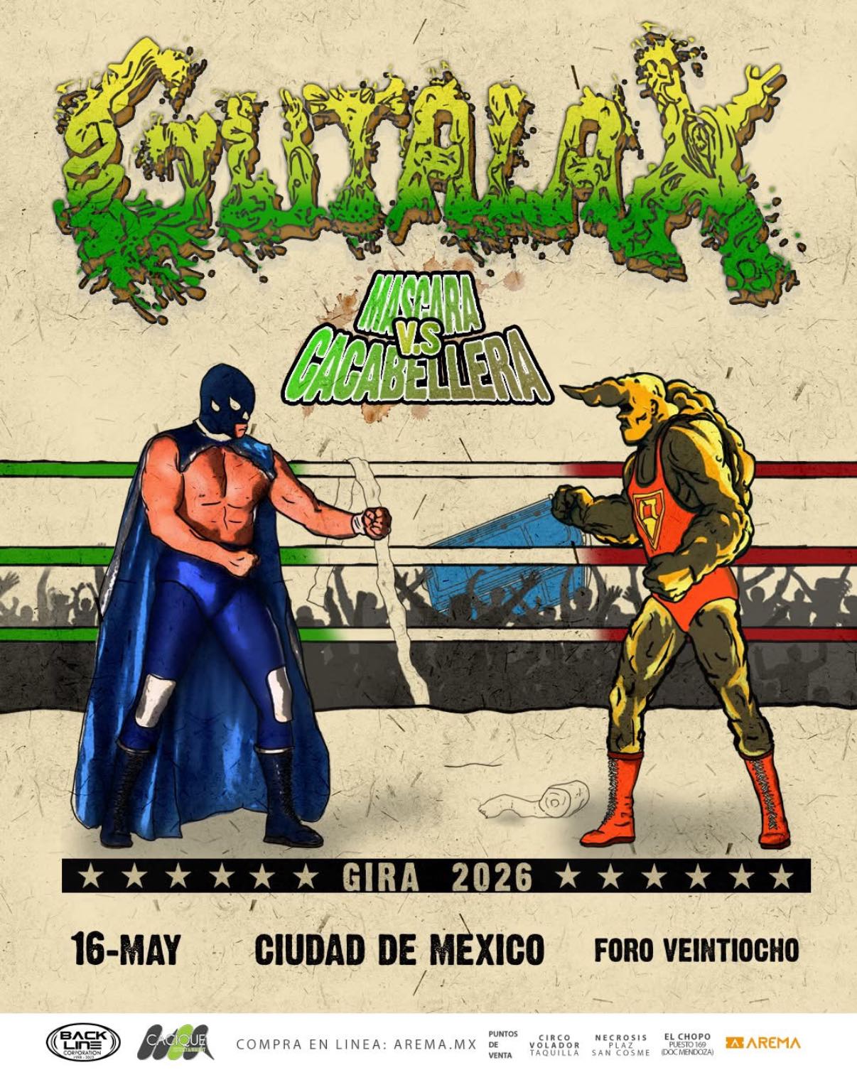 Máscara vs Cacabellera Tour 2026 – Gutalax