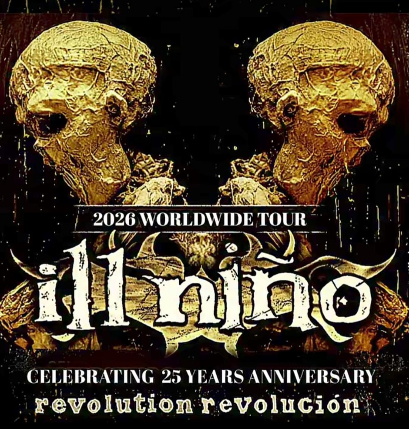 Furia, distorsión y memoria nu metal: Ill Niño reprograma sus fechas en CDMX para celebrar los 25 años de Revolution Revolución