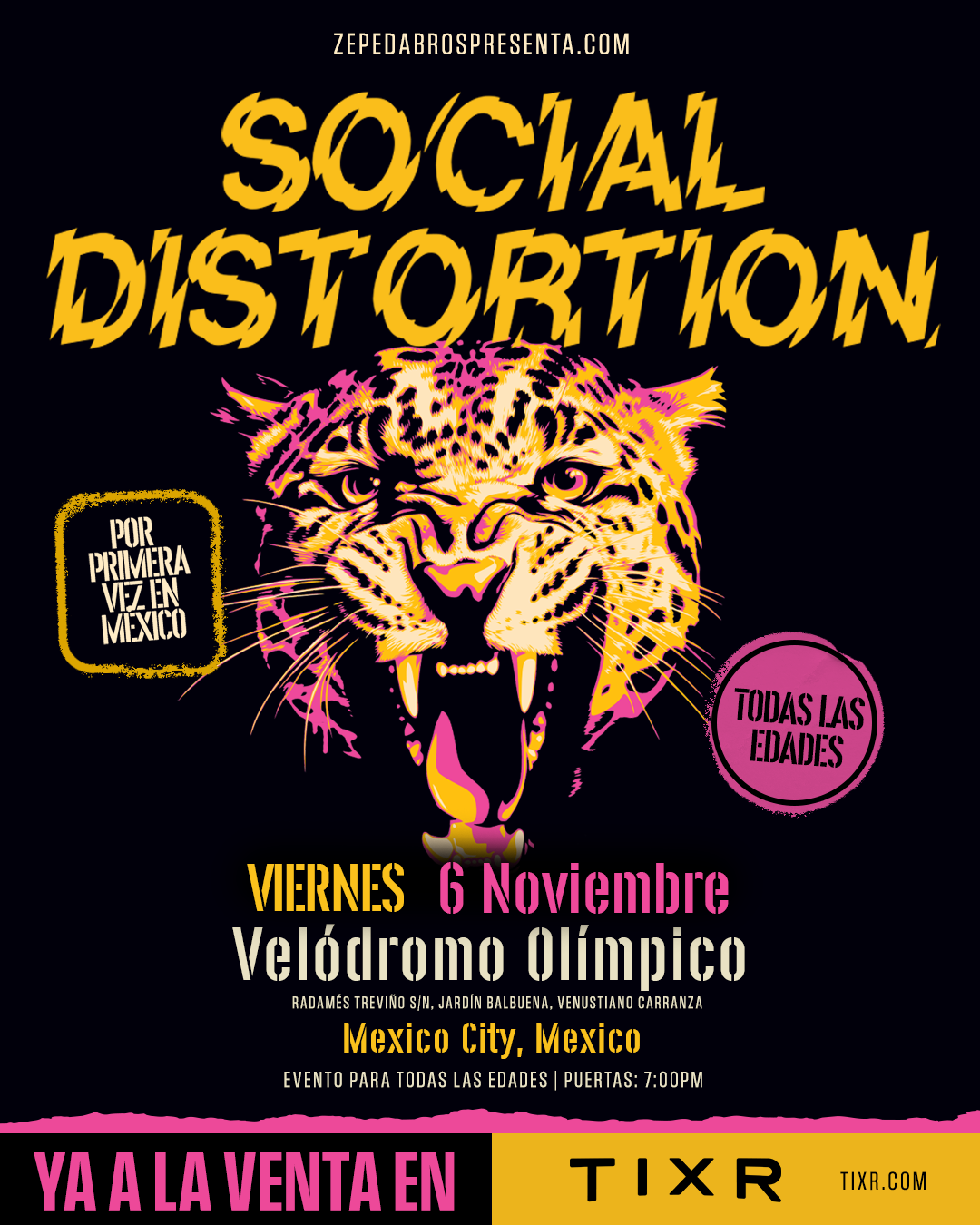 Social Distortion en Velódromo Olímpico